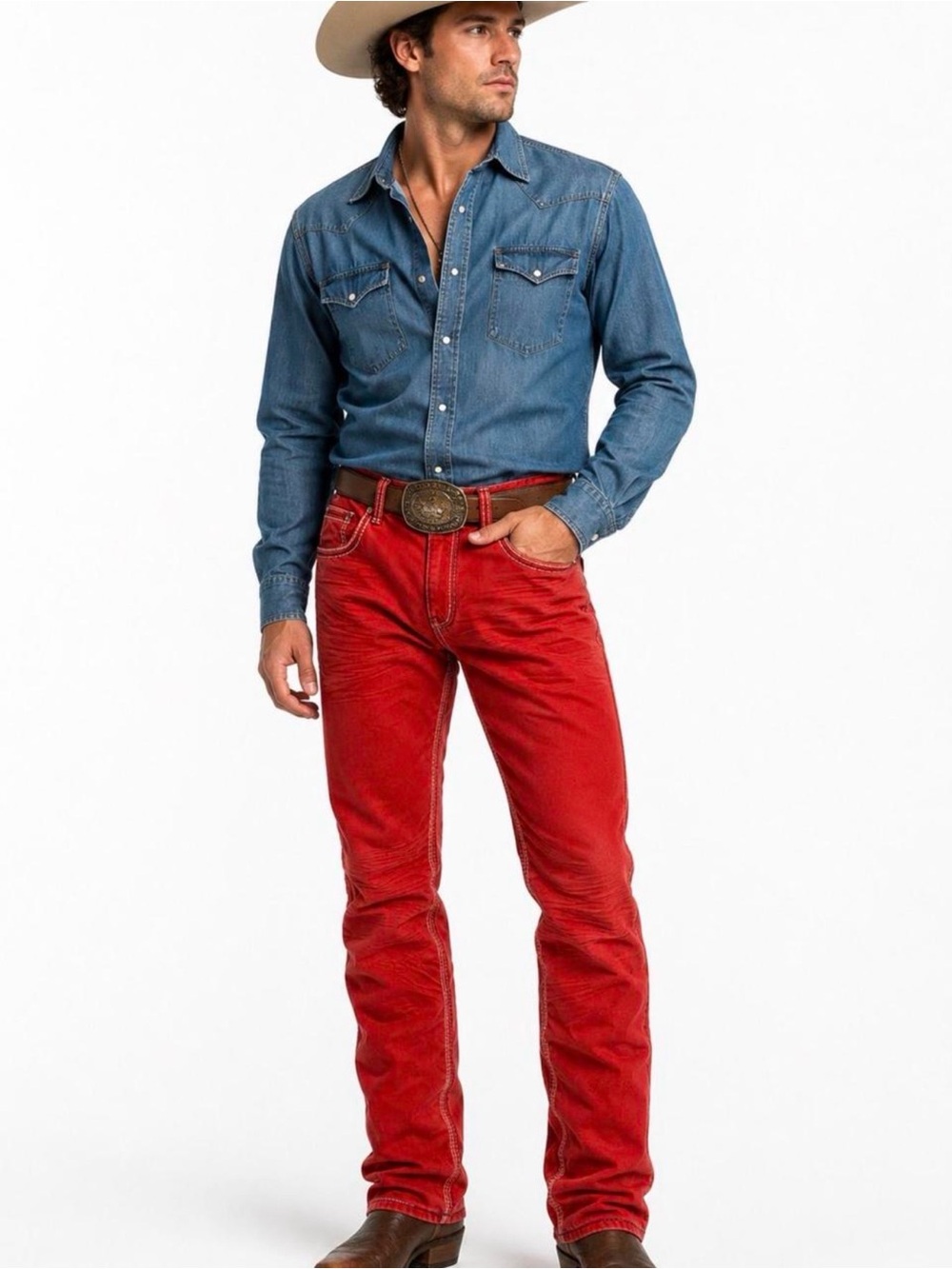 🔥 Vintage Y2K Red Label Lamasini Red Jeans / Pants 🔥